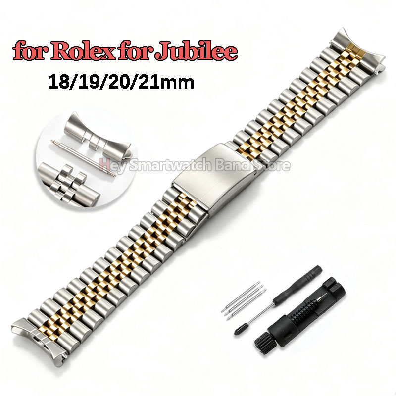 Rolex Watch Datejust - Tali Jam Tangan Ujung Melengkung untuk