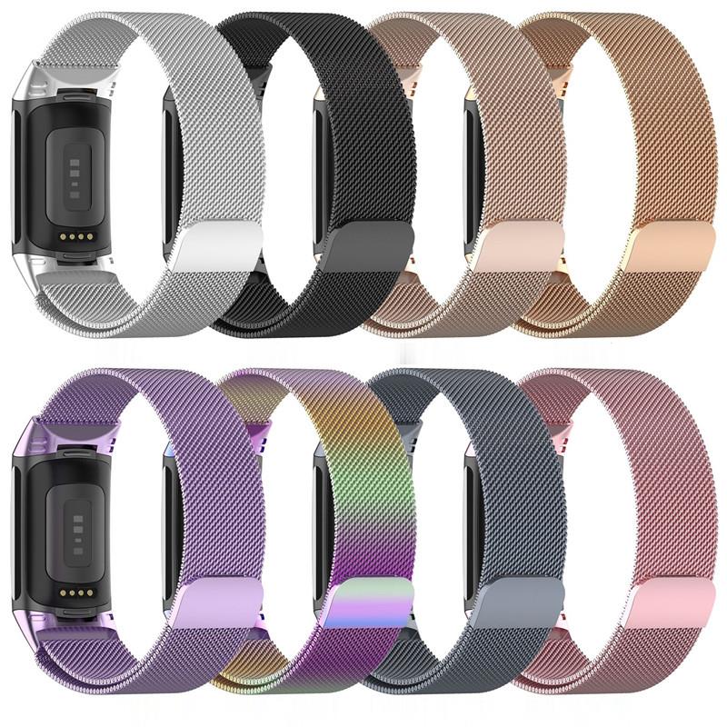 Milanese Loop Magnetic - Gelang logam untuk Fitbit Charge 5