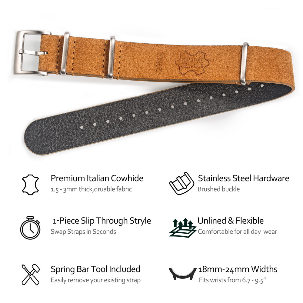 Hemsutt Tali Jam Tangan Kulit  - Tropic Strap Vintage ulasan dan harga