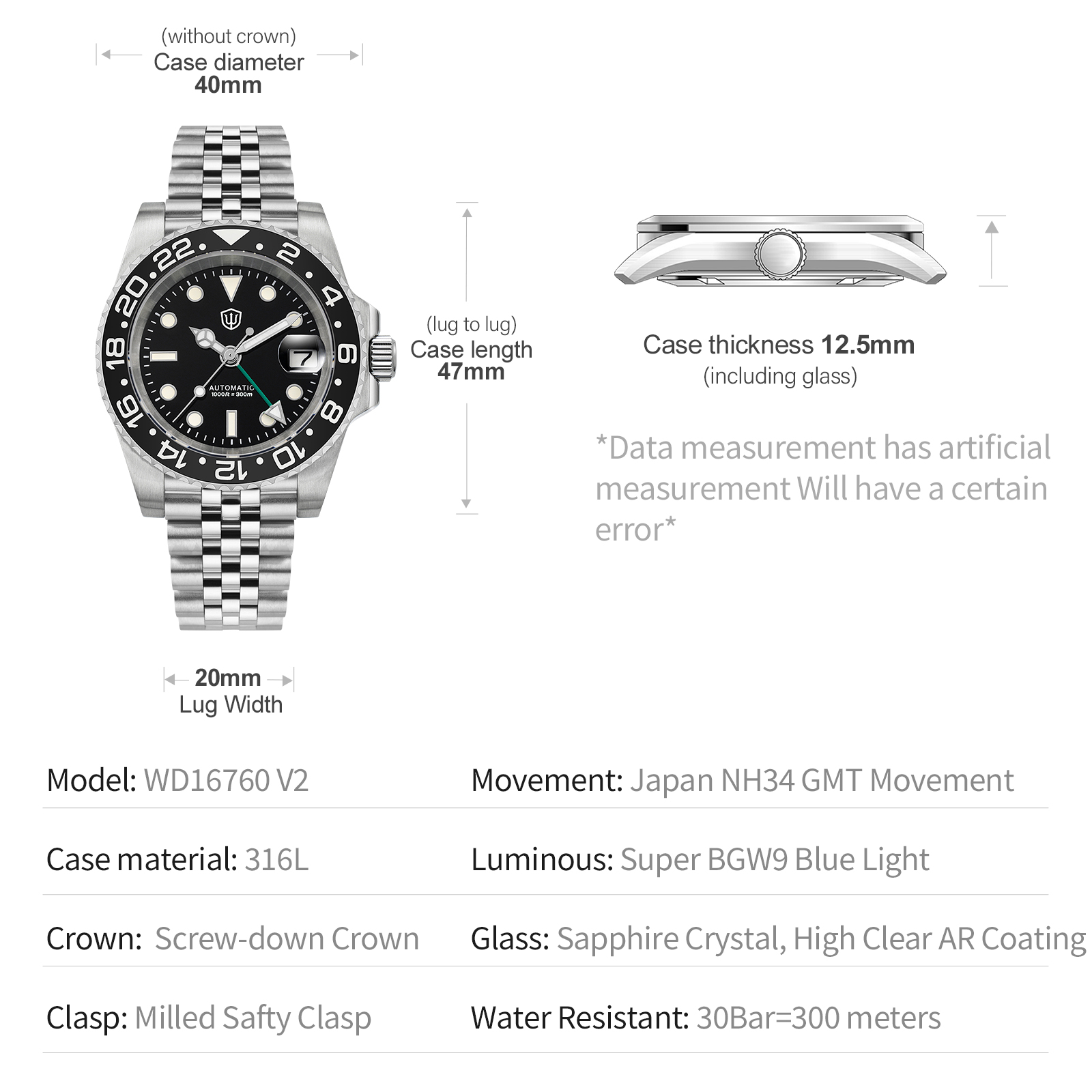 Watchdives Jam Tangan Sub GMT  - Rolex Watch Datejust ulasan dan harga