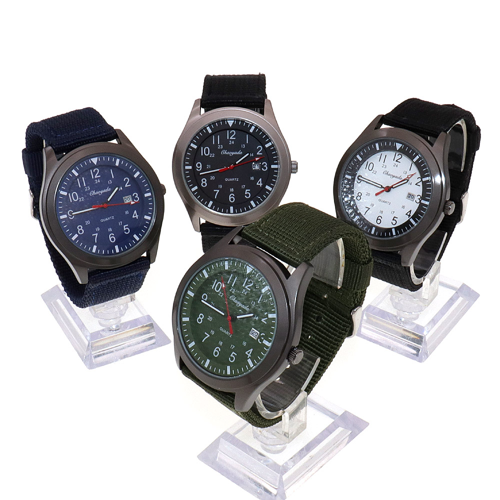 Jam Tangan Quartz Pria Mewah D - Canvas Strap Watch ulasan dan harga