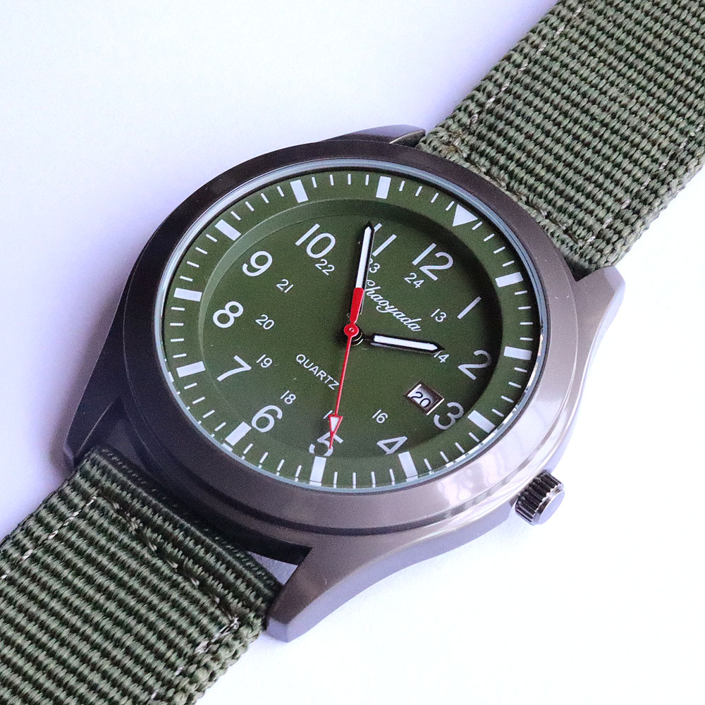 Jam Tangan Quartz Pria Mewah D - Canvas Strap Watch ulasan dan harga