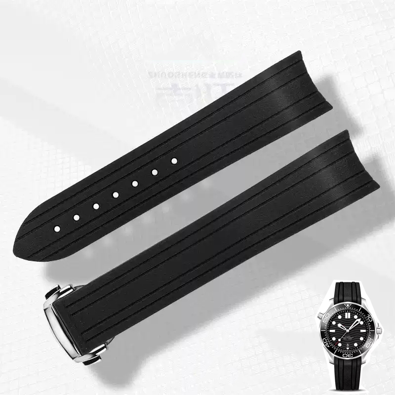 Gelang Jam Silikon Karet Ujung - Omega Watch Seamaster ulasan dan harga