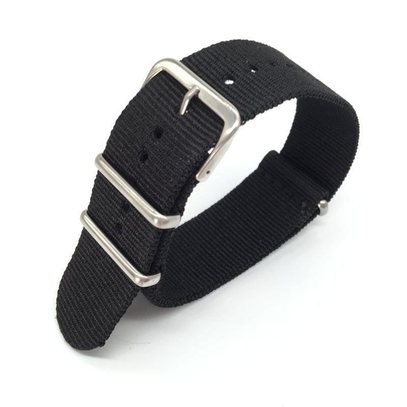 Jam tangan tali nilon hitam un - Nato Strap Nylon ulasan dan harga