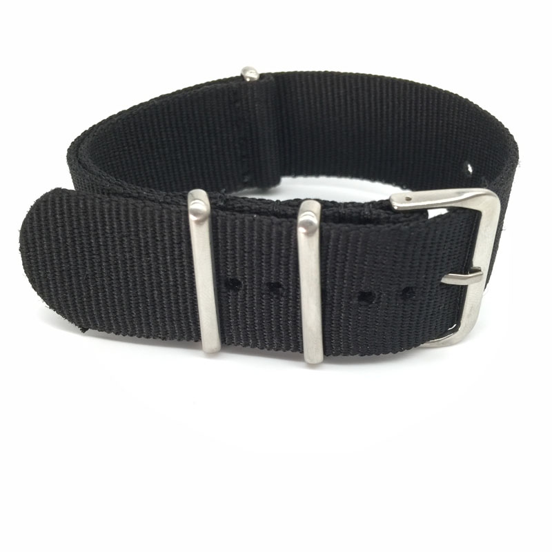 Jam tangan tali nilon hitam un - Nato Strap Nylon ulasan dan harga