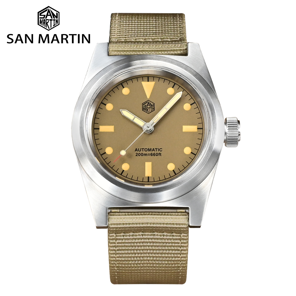 San Martin jam tangan Pilot 38 - Tropic Strap Vintage ulasan dan harga
