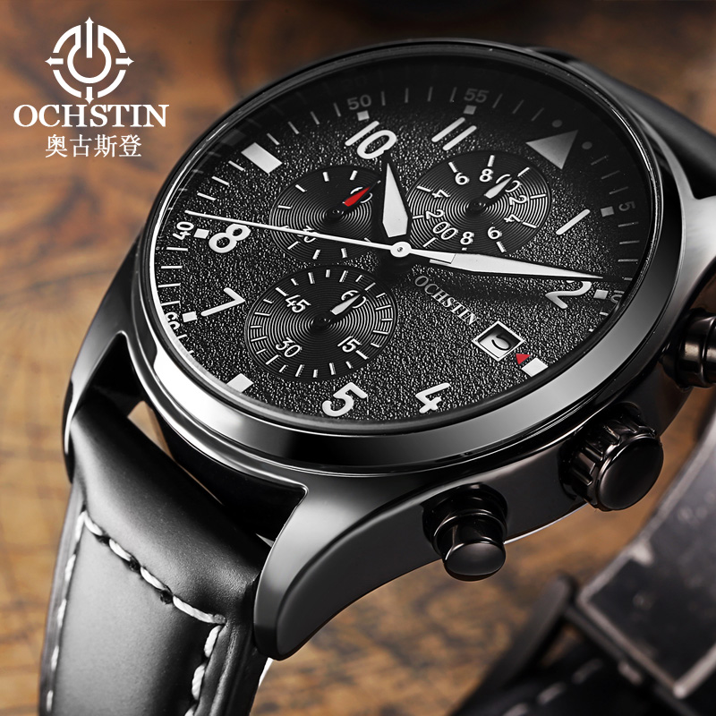 OCHSTIN Jam Tangan Chronograph - Leather Watch Band Men ulasan dan harga